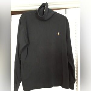Ralph Lauren Black cotton ladies turtleneck shirt EUC